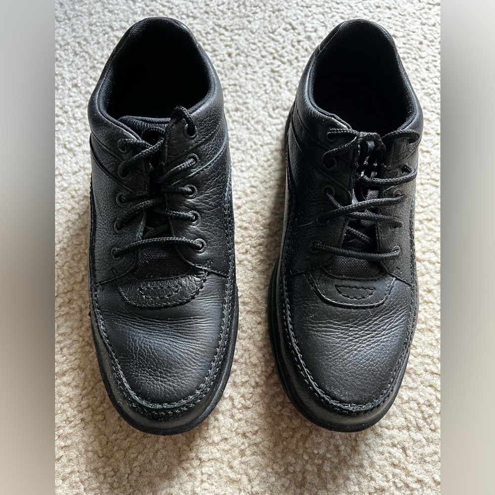 Rockport Black Oxfords with Pebbled Leather